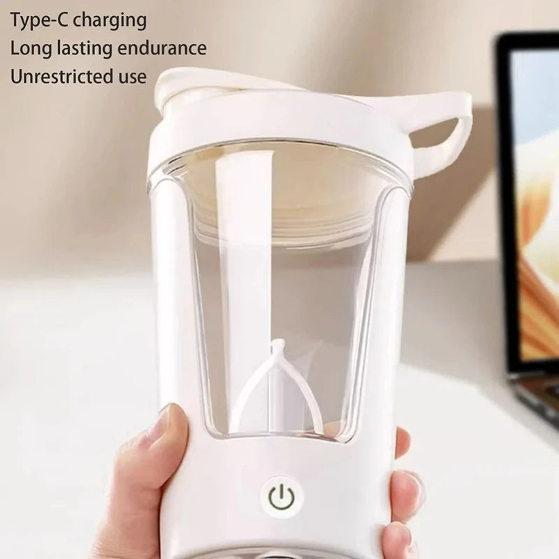 USB Shaker Cup – 450ml Rechargeable Electric Protein & Meal Replacement Mixer for Gym & Travel