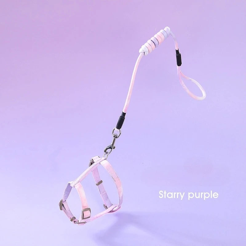 Cat Harness Set Adjustable Escape Proof Pet Harness for Kitten Outdoor Walking Cat Collar Lead Leash Pet Supplies