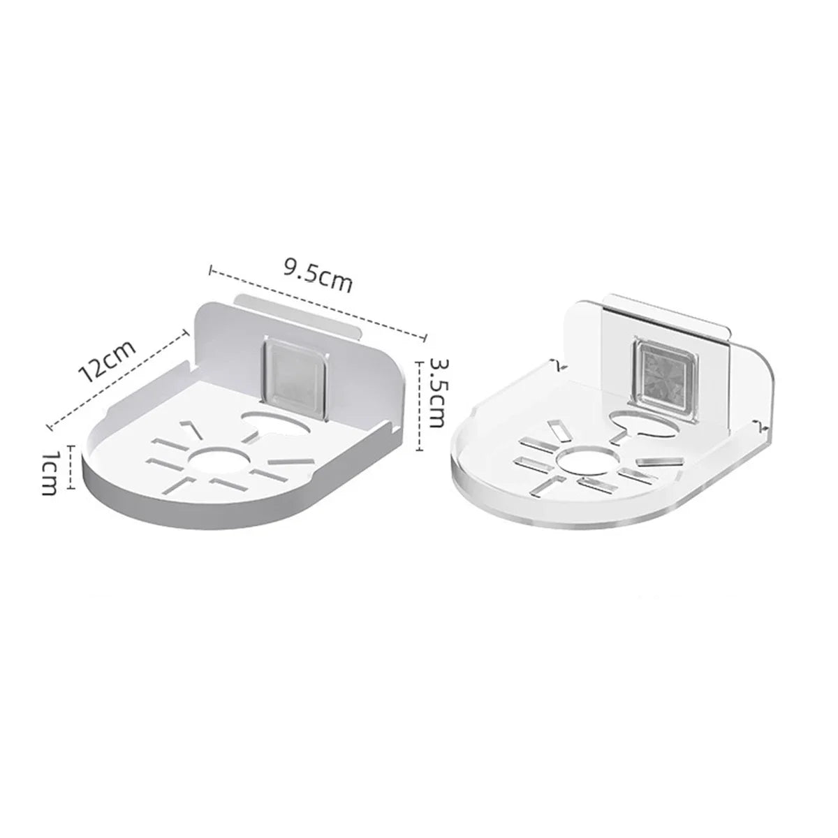 Mounted Storage Holders Clear Acrylic Wall Mounted Storage Holders for Router Projector Bracket Hole-Free Camera Wall Shelf EL