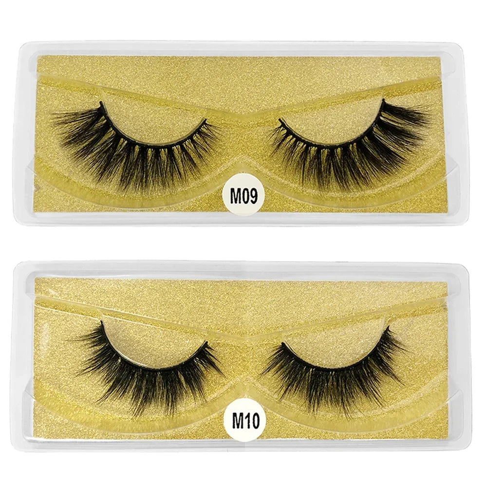30 Pairs 3D Mink Eyelashes Natural Volume False Lashes Thick and Lightweight Makeup Wholesale