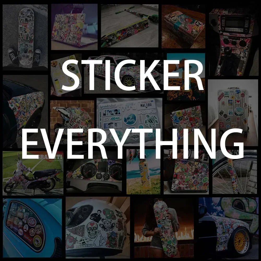 100PCS JDM Brand Retrofit Racing Car Stickers Laptop Guitar Luggage Bike Skateboard Waterproof Graffiti Sticker Decal Kid Toy