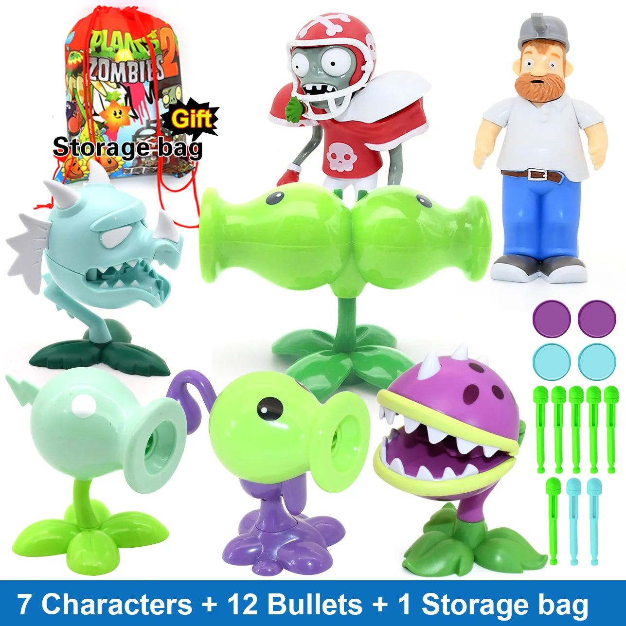 Plants vs Zombies 2 Full Set Toys Pea Shooter and Friends Role Play Action Figures for Kids