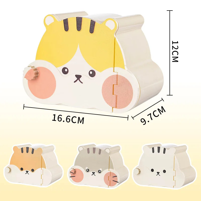 Visual Hamster Nest Golden Silk Bear Flower Branch Rat Hides House All Seasons Universal Cartoon Magnetic Cage Cute and Simple