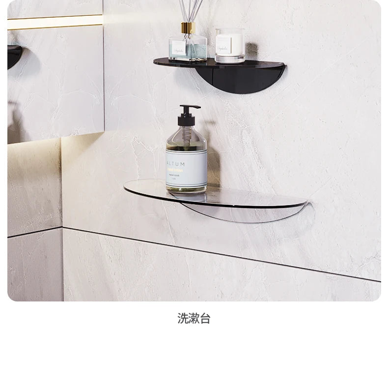 Colorful Acrylic Floating Shelf Invisible Storage Rack for Bathroom Kitchen Living Room
