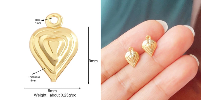 Classics Love Heart Star Zircon Focal Charm Pendant 18K Gold Plated Shell Pearl Jewelry