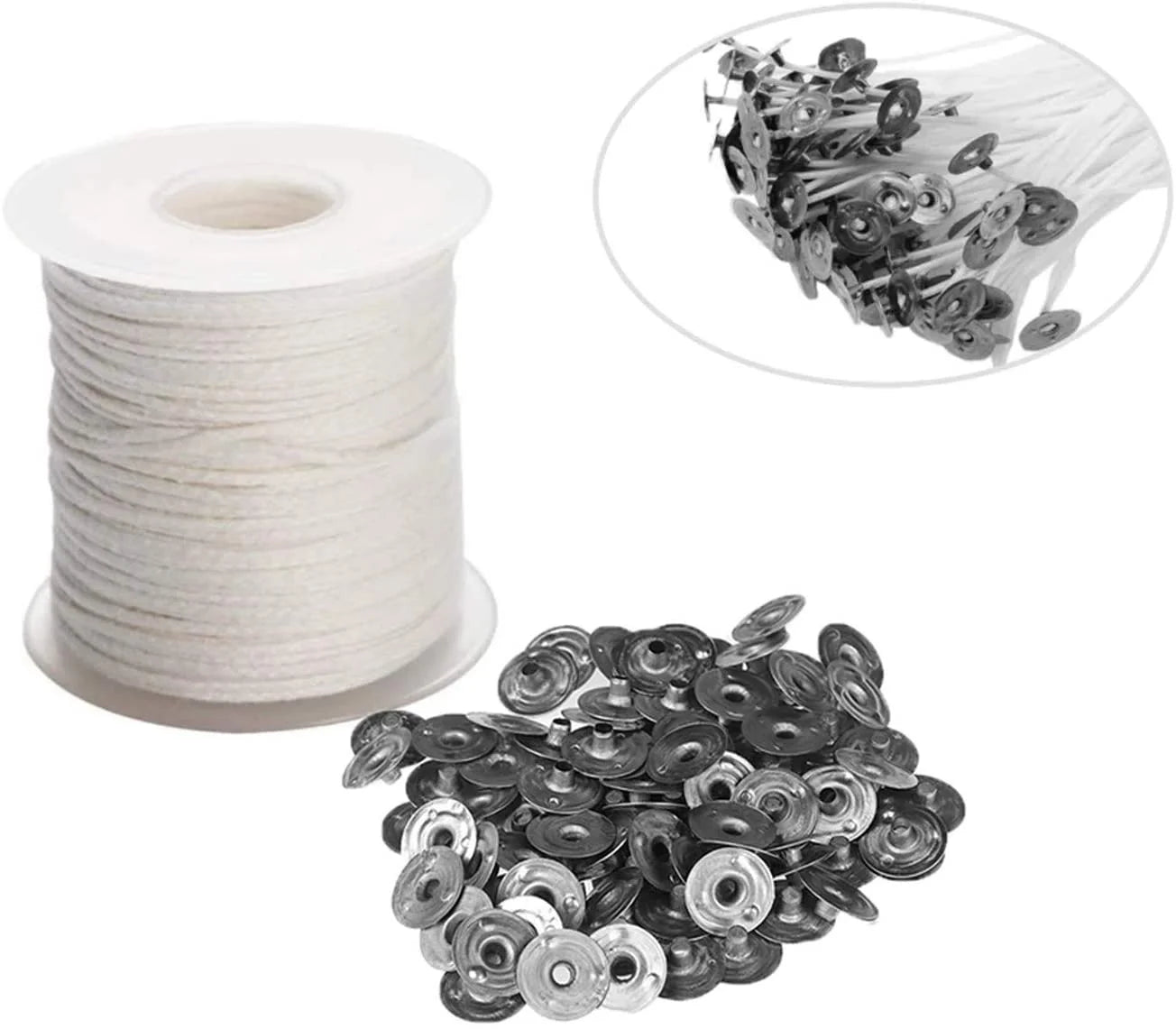 DIY Wax Core 61 M Long Cotton Woven Candle Lamp Wick Kit