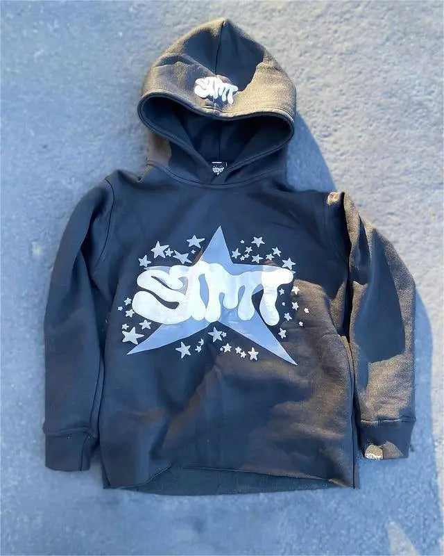 Zip Hoodie Stars Print goth Punk Sweatshirt Men's hoodies Sport Coat Pullover Gothic Long Sleeve Oversized hoodie Y2k jacket emo