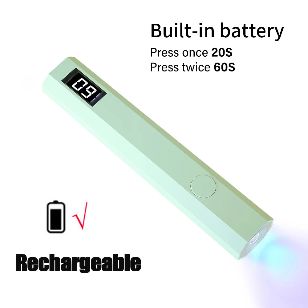 YIKOOLIN Mini 3W UV/LED Light for Nails With LED Display