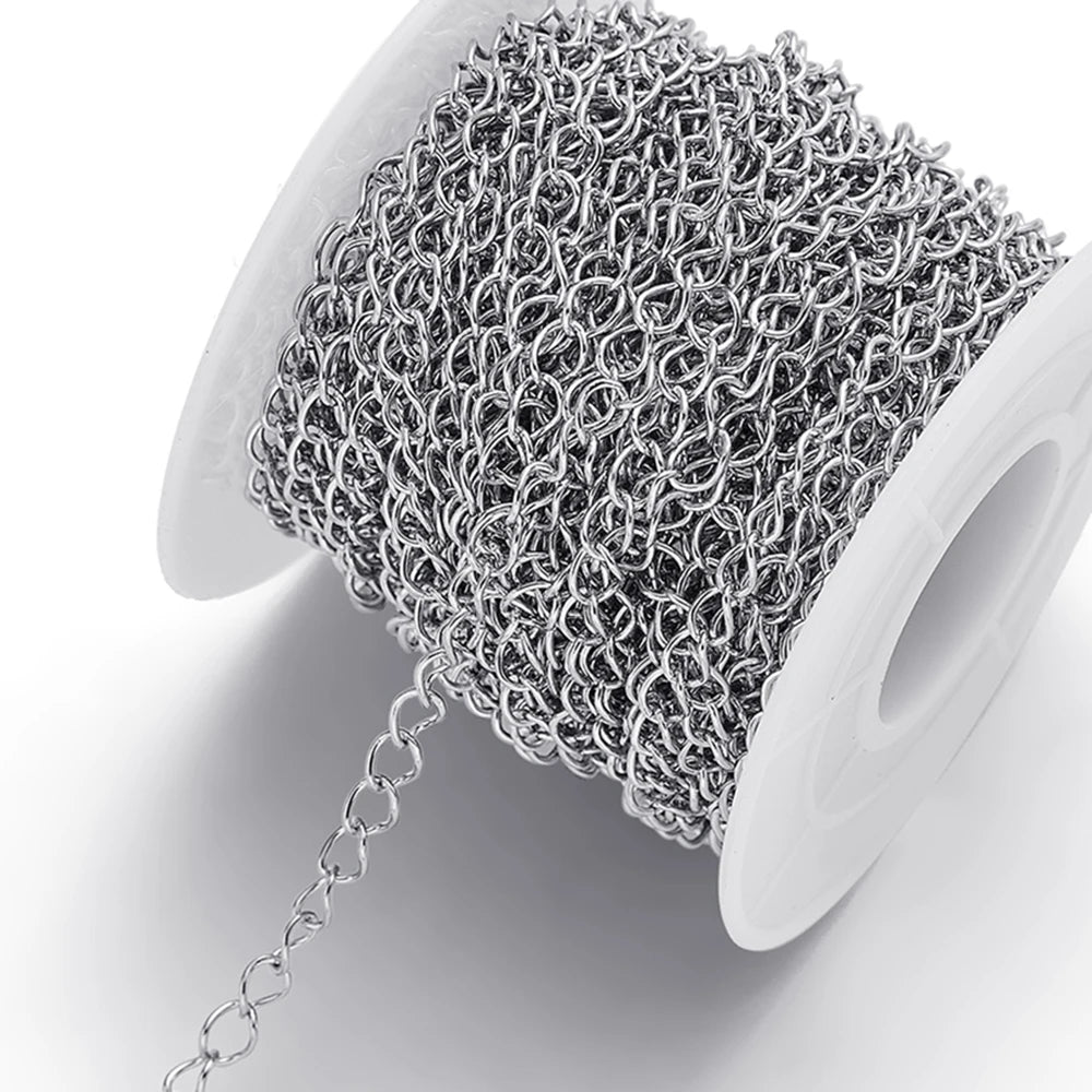 2Meters Stainless Steel Link Cable Gold Chains for DIY Jewelry