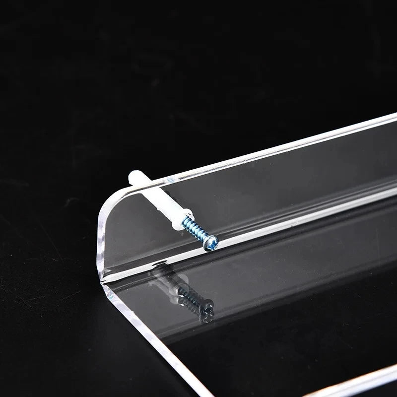 1pc Clear Acrylic Storage Rack Wall Mounted Shelf for Makeup, Books, and Organizing