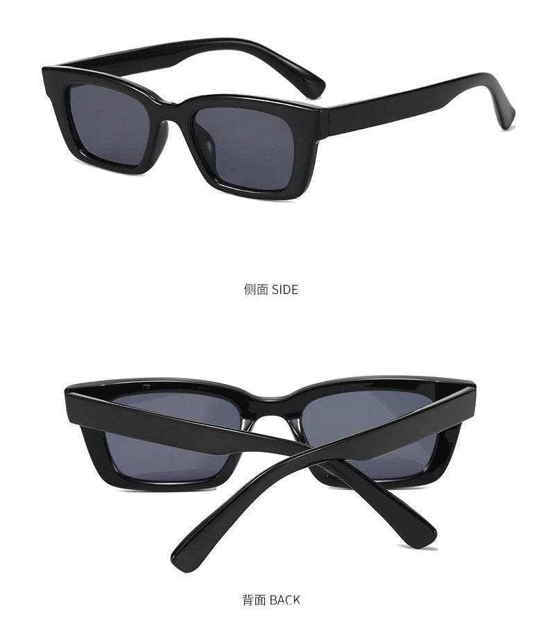 2022 New Fashion Vintage Sunglasses Women Retro Rectangle Eyewear