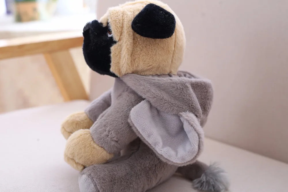 Lifelike Plush Sharpei Pug Simulation Dog Toy for Kids Adorable Cuddly Puppy Gift for Birthdays and Christmas