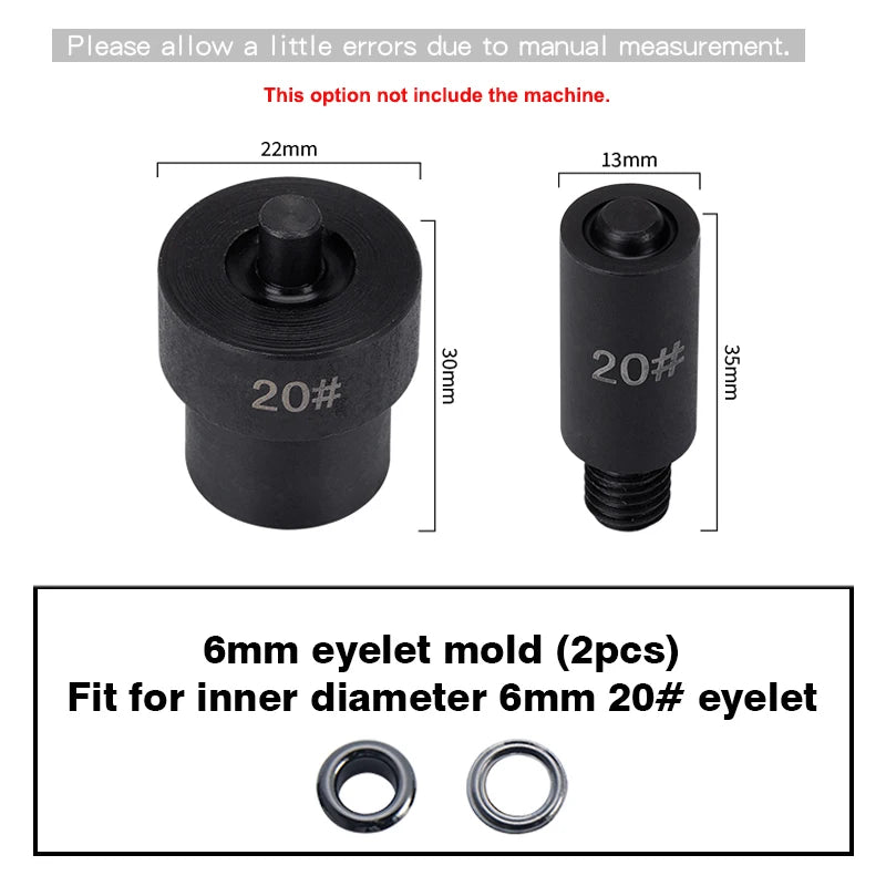 WUTA Manual Button Installation Tool for DIY Crafts Mute Punching Mushroom Rivets and Eyelets Hand Pressing Tool