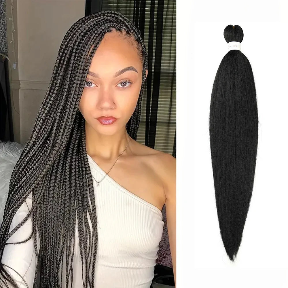 26inch long Yaki Straight Jumbo EZ Braiding Hair Extensions Synthetic Fiber Crochet Twist Braids DIY halloween cosplay women wig