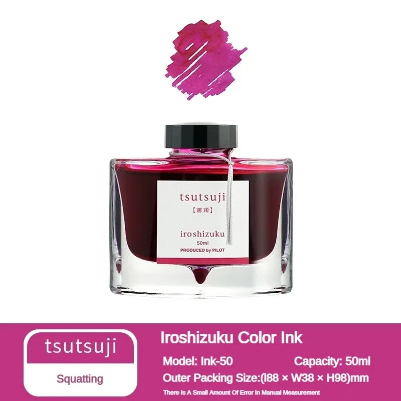 Pilot 25 Color 50ml Fountain Pen Ink Set with Glass Bottles for School and Office Use