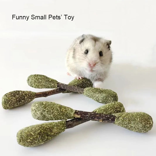 Hamster Toy Hamster Golden Bear Foraging Gnawing Grinding Teeth Wooden Bite String Snack Toy Hamster Pets Supplies