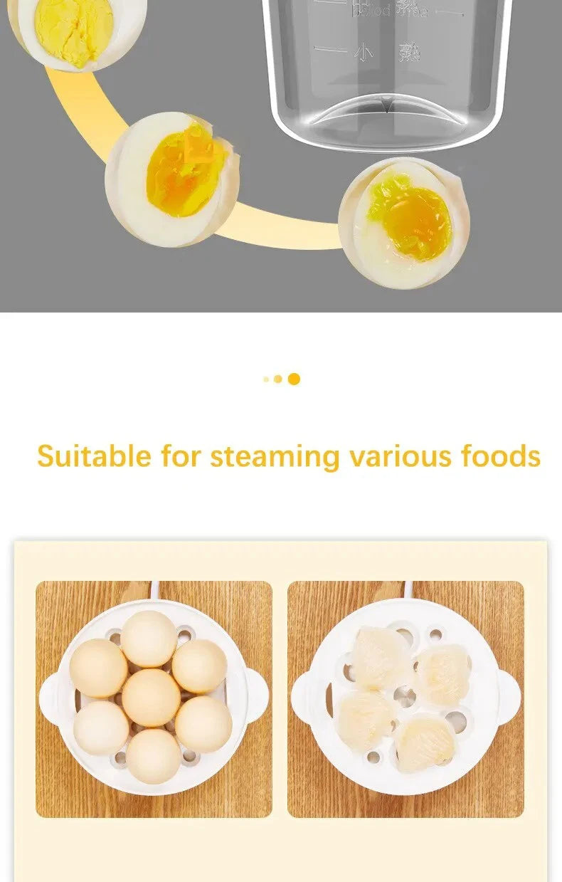 Multifunctional Egg Boiler Electric Egg Steamer Cooking Breakfast Machine Double Layers Egg Cooker Mini Steamer Poacher Kitchen