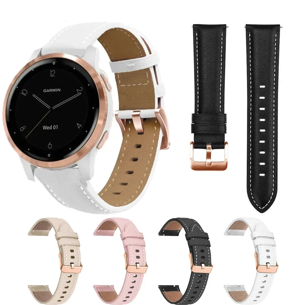 PU Leather Strap For Samsung Watch 6/4/5 40 44mm Pro 45mm Bracelet 20mm Band For Galaxy Watch4 6 Classic/Active2/3 42 43 47 46mm