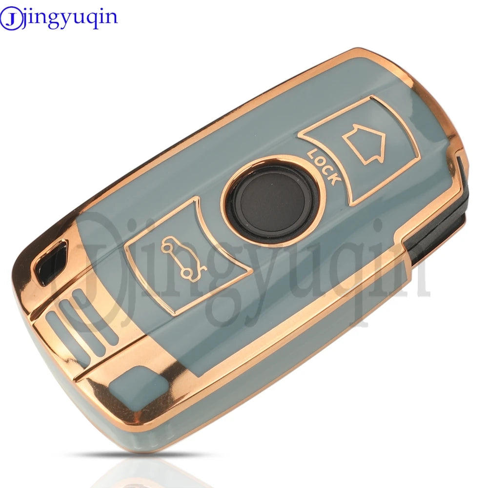 Jingyuqin TPU Car Key Case Cover For BMW Models 1 3 5 6 X1 X3 X5 Z4