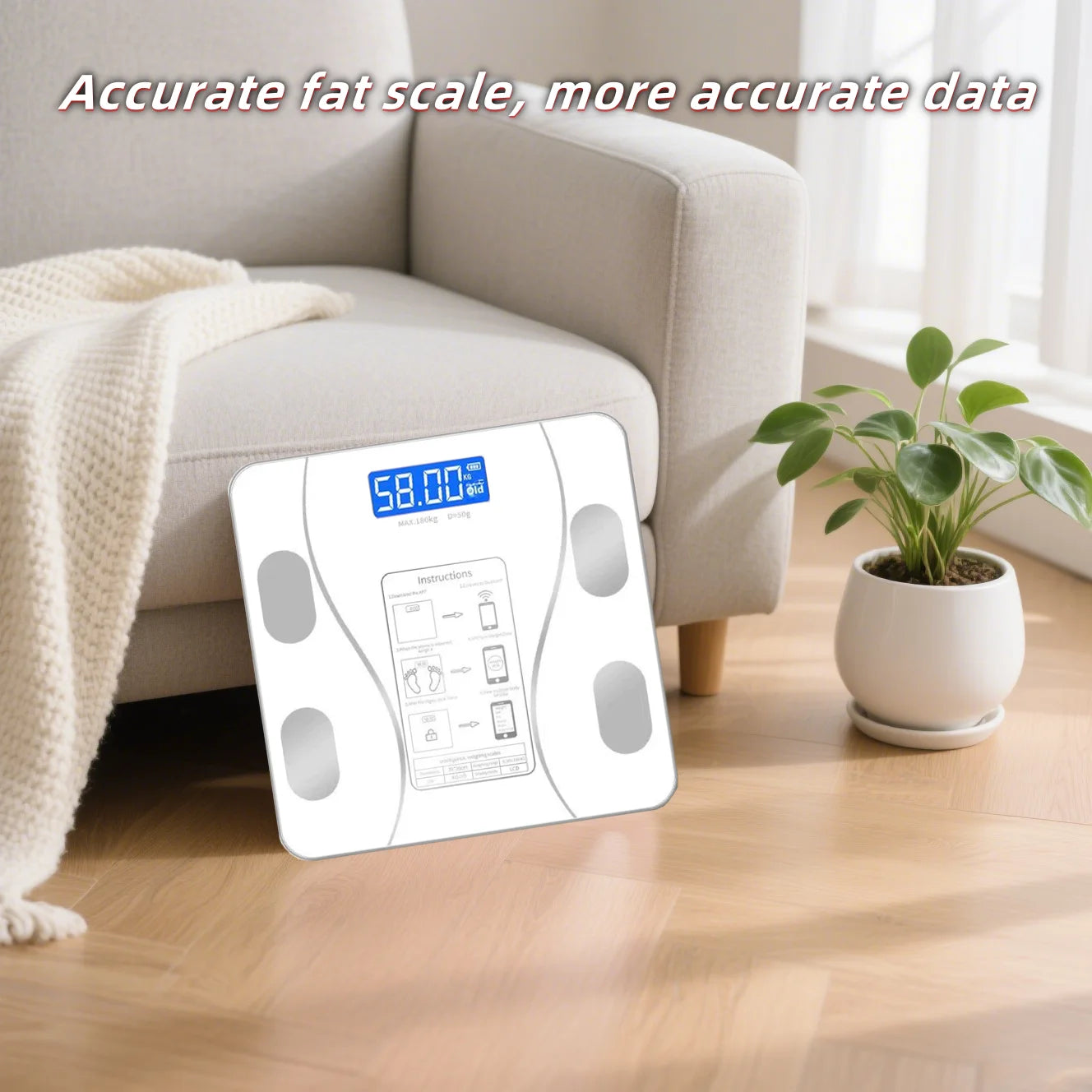 Weight scale, special intelligent and accurate weight scale, suitable for small electronic body fat scale new model