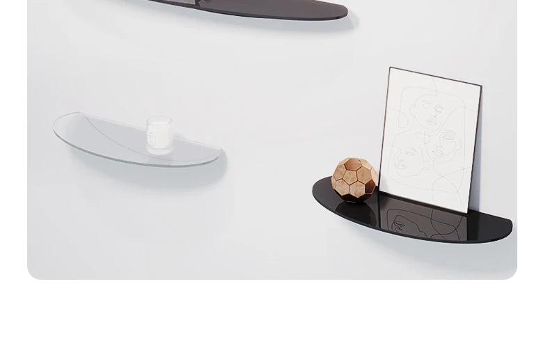 Colorful Acrylic Floating Shelf Invisible Storage Rack for Bathroom Kitchen Living Room