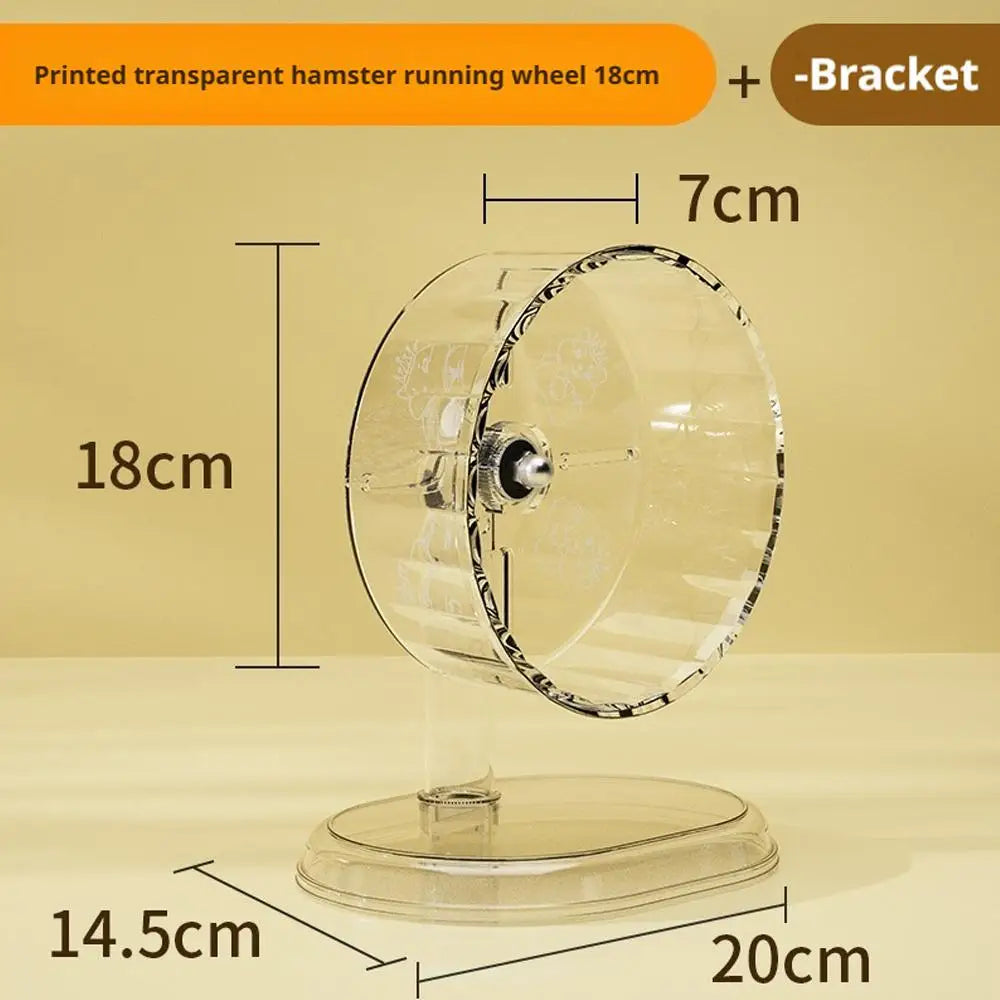 Hamster Running Sport Transparent Running Wheel Support Toy Small Pet Roller Bearing Silent Running Wheel Pets Accessories