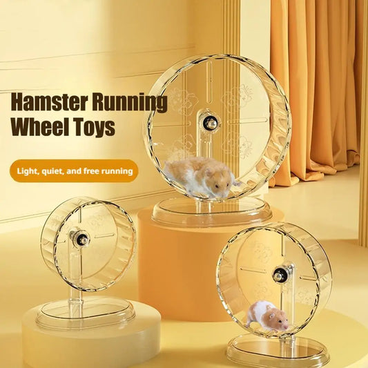 Hamster Running Sport Transparent Running Wheel Support Toy Small Pet Roller Bearing Silent Running Wheel Pets Accessories