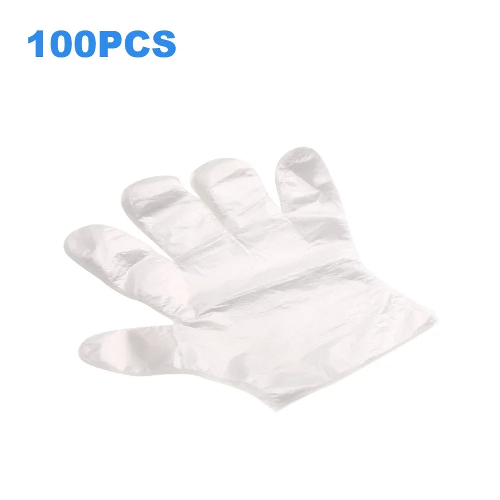 3000 Count Disposable Transparent Plastic Gloves for Kitchen and Bathroom Cleaning Durable Ambidextrous Gloves for DIY Cooking