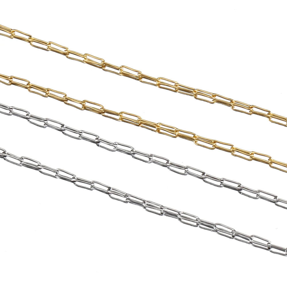 10 Meters Stainless Steel Gold Color Chain for Jewelry Making