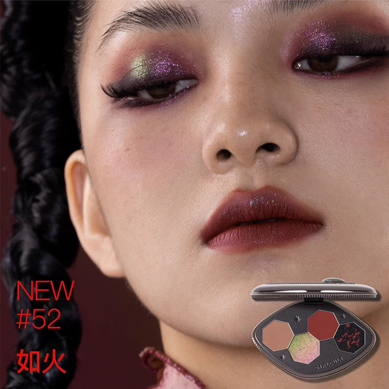 Girlcult Vegan 4 Color Eyeshadow Palette Shimmer Matte Chameleon Makeup for Halloween and Everyday Looks