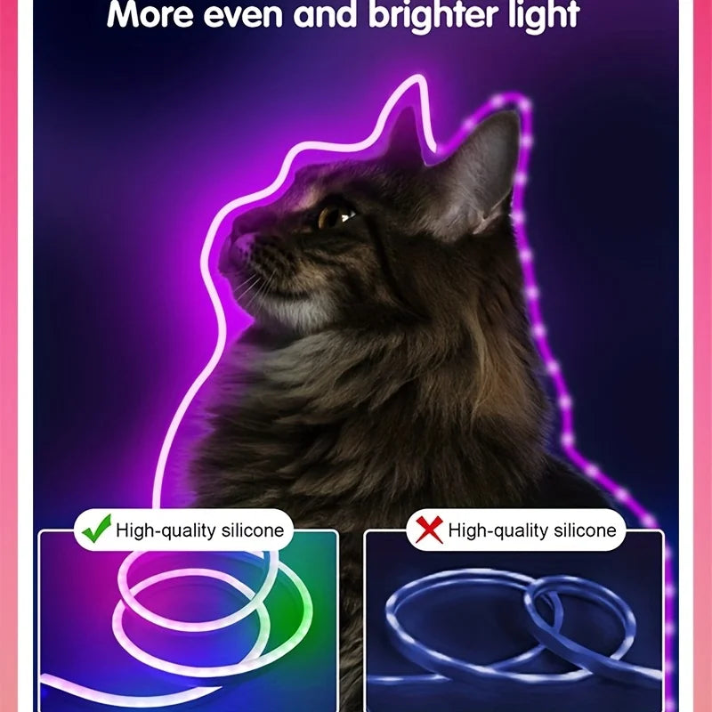 Smart Neon LED Strip Light Sign Remote Control RGB Flexible Waterproof Tape for Home Outdoor Decor 1/3/5m