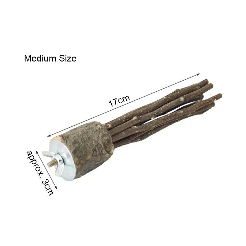 Pet Hamster Toy Natural Apple Tree Branch Teeth Grinding Playing Standing Cage Toy Rabbit Chinchilla Small Animal Supplies New