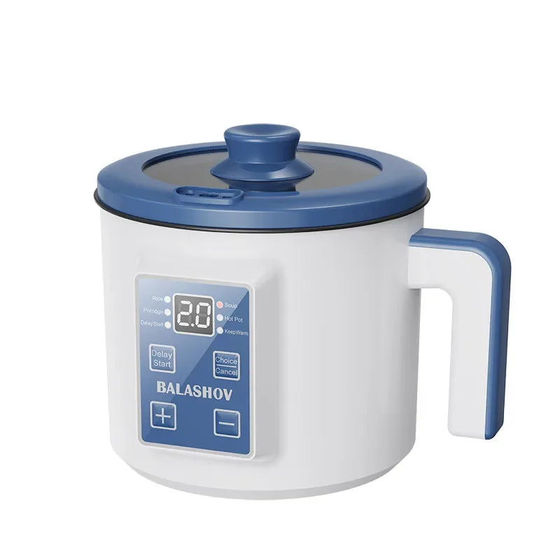 Mini Electric Rice Cooker Double Layer Multi Cooker Non-Stick Smart Steamed Rice Pot for Efficient Home Cooking