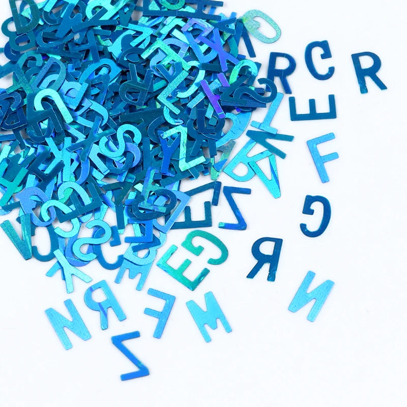 Holographic Glitter English Alphabet Flakes For DIY Resin