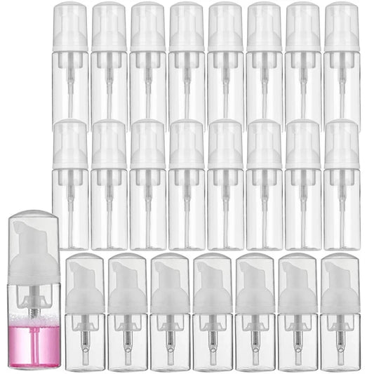 30Pcs Plastic Foam Pump Bottles 30ml 50ml 60ml 100ml Refillable for Face Cleanser Soap and Hand Sanitizer