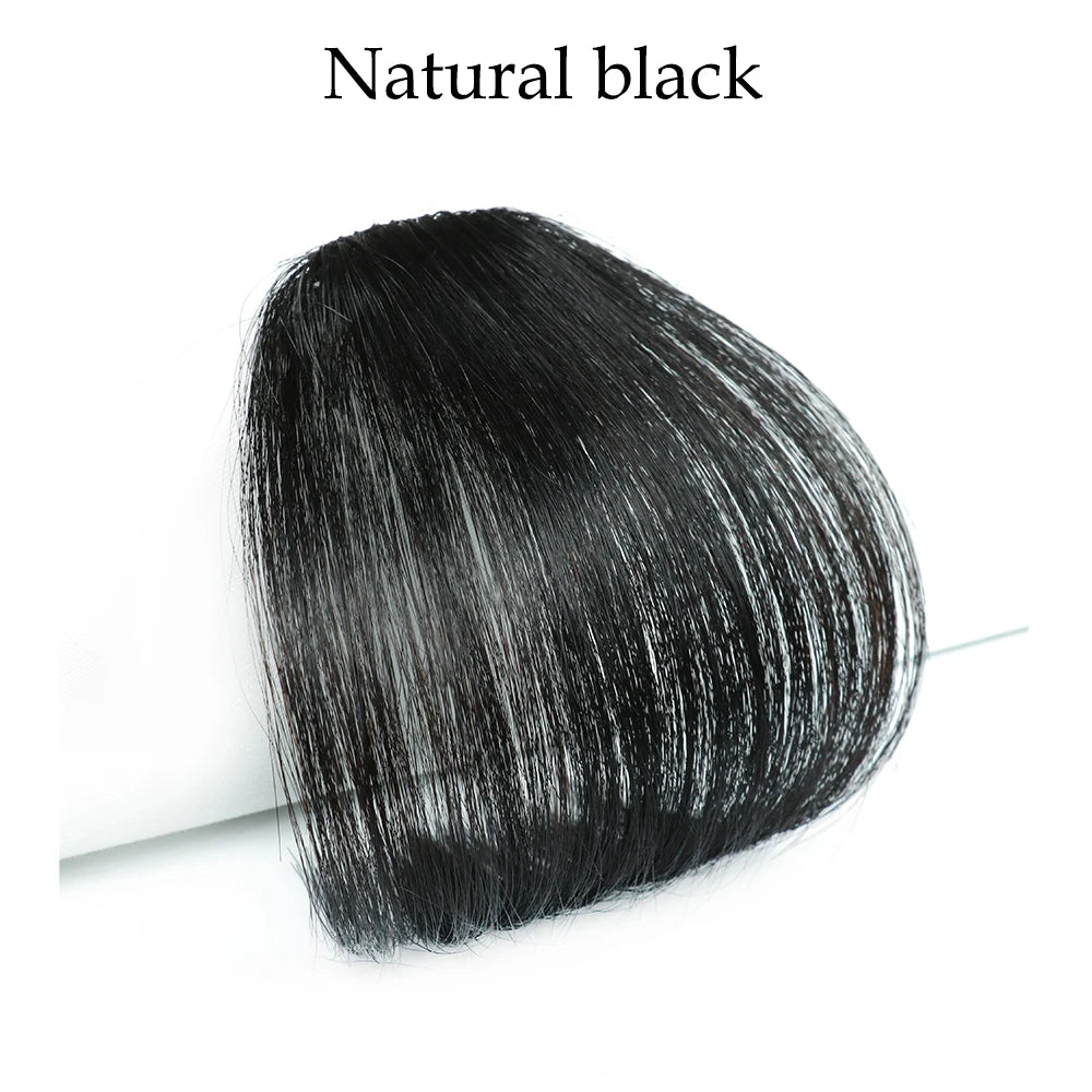 Synthetic Air Bangs Natural Short Brown Black Fake Hair Fringe Extension 1 Clip In Hairpieces Accessories For Women Girl