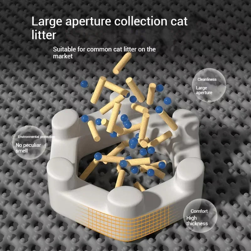 90x60CM Large Cat Litter Mat Waterproof Double Layer Non Slip Litter Box Tray Pad Washable Durable Pet Toilet Training Mat