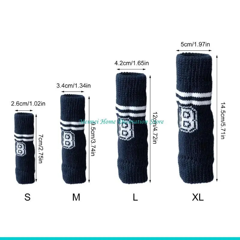 Dog Knee Socks for Winter Knee Protections Pet Knee Protectors Knit Knee Pads Suitable for Small Dogs Indoor Wearing