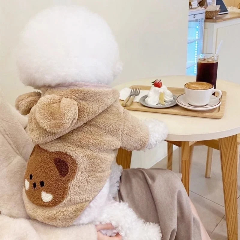 Winter Dog Clothes for Small Medium Dogs Hoodies Cute Print Puppy Sweatshirts Luxury Cat Hoodies Pet Pullovers Chihuahua Clothes