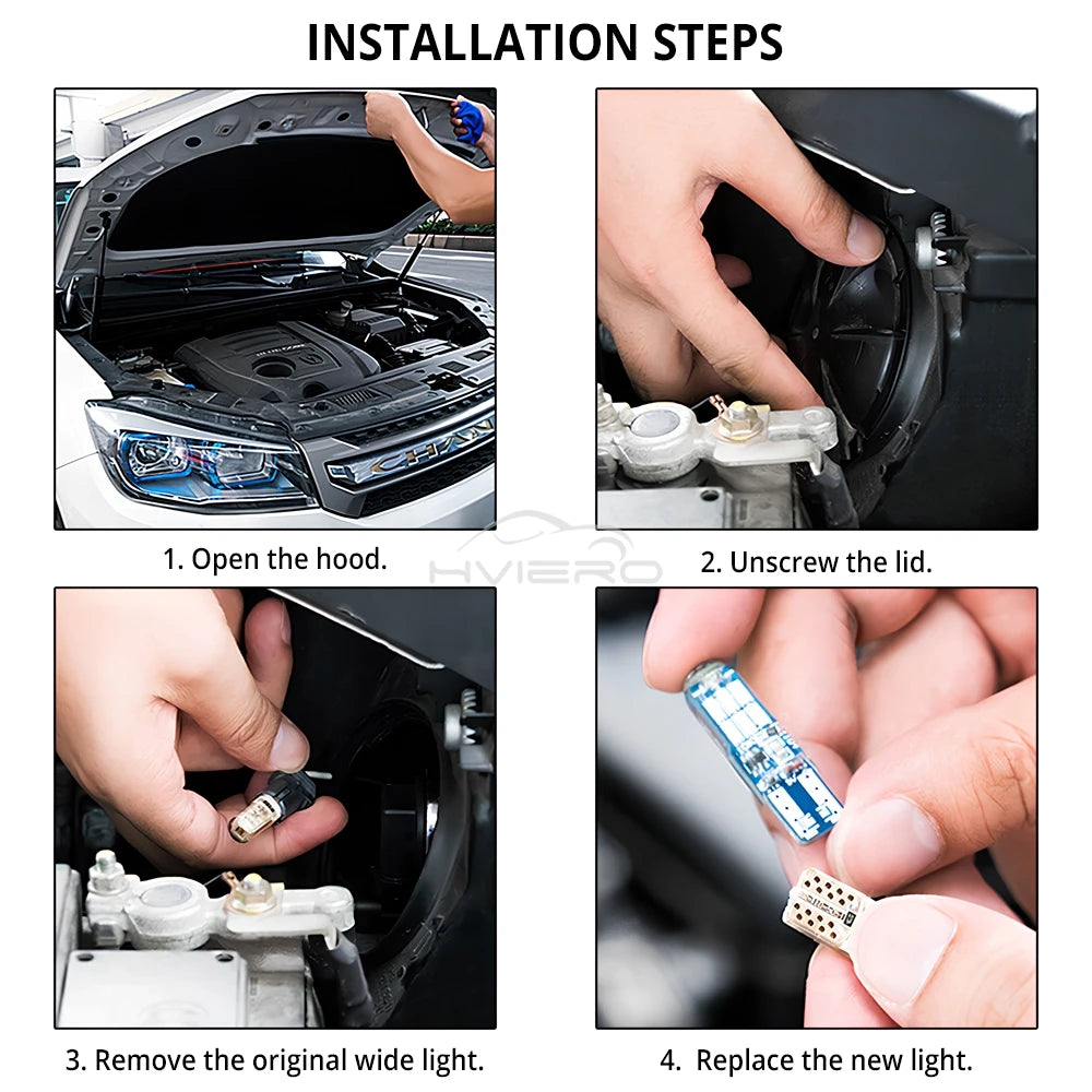 New T10 5050 6SMD DC 12V Waterproof RGB W5W Car Bulb