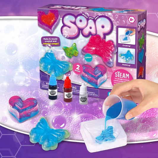 Children Magic Science Experiment Kit Handmade DIY Soap Educational STEAM Toy for Ages 6 to 12 Perfect Gift for Kids