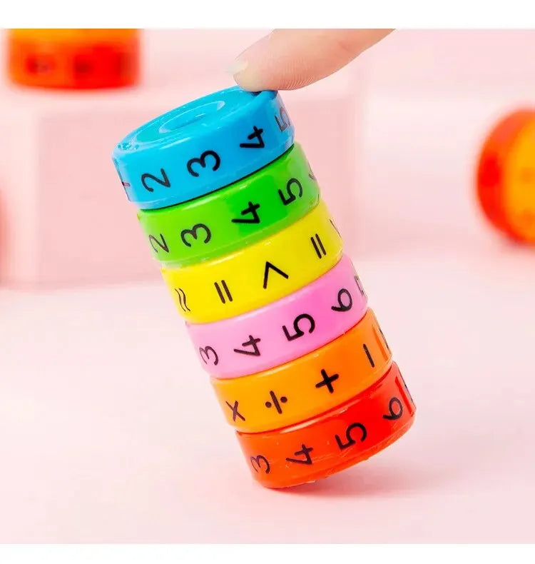 DIY Math Blocks - Perfect Birthday Gift for Boys & Girls, Preschool Learning Counting & Math Skills Tools