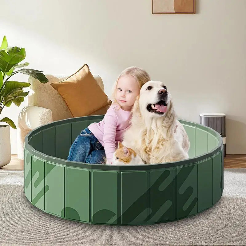 Foldable Dog Bath Swimming Pool Cat Bathing Tub Pool Toy Water Interactive Cat Toys Pet Indoor Outdoor Cleaning Water Basin