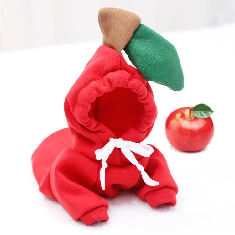 Cute Fruit Dog Clothes for Small Dogs hoodies Warm Fleece Pet Clothing Puppy Cat Costume Coat for French Chihuahua Jacket Suit
