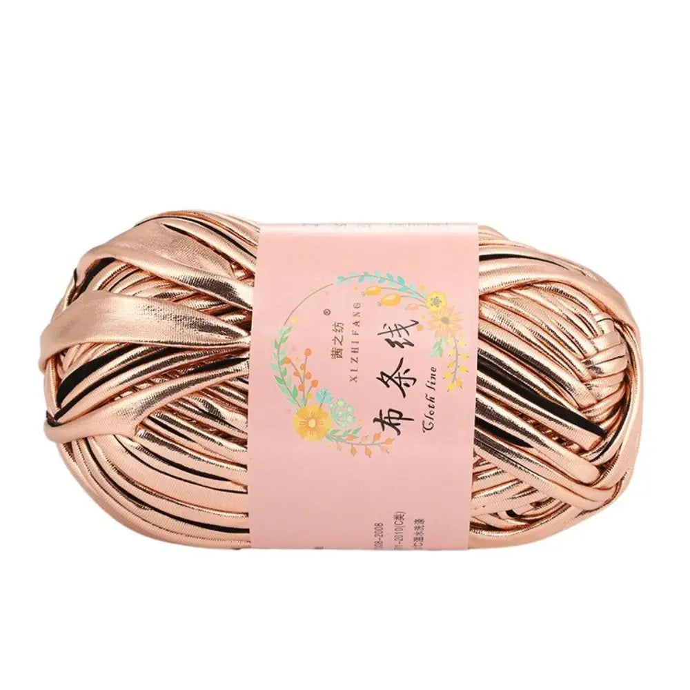 Imitation Leather Crochet Yarn For DIY Hand Knitting Magic Color