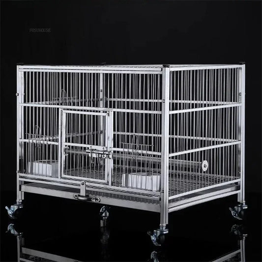 Large Capacity 304 Stainless Steel Bird Cage Luxury Breeding Cage Lovebirds Mating Box Multifunctional Bird House Parrot Cages