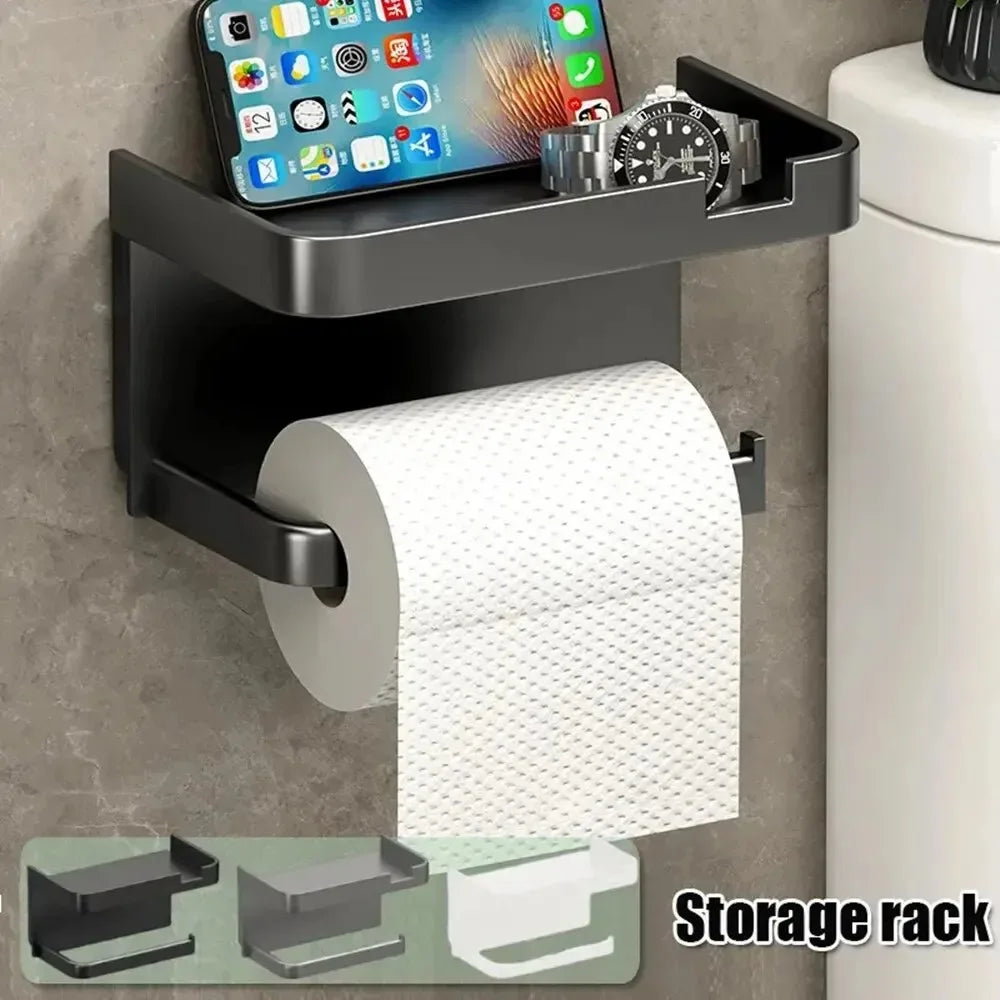 Toilet Paper Holder Plastic Storage Rack Kitchen Towel Placement Of Seasoning Bottles Bathroom Wall Roll Of Paper