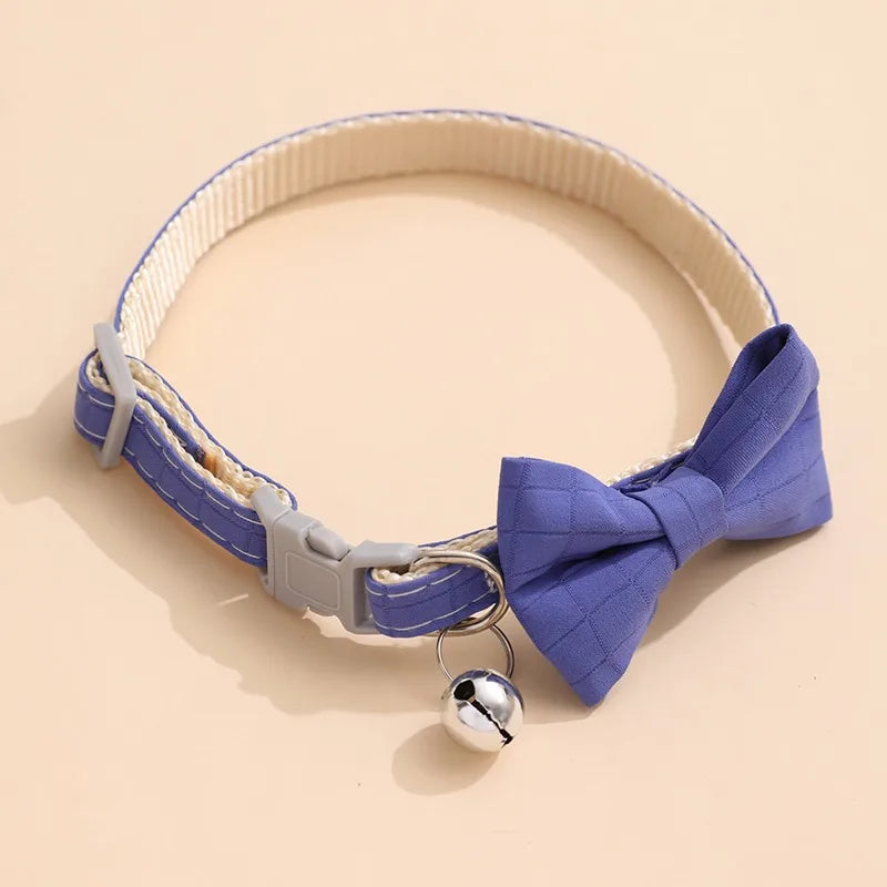 Pet Collars New Pet Bow Bell Collars Cute Cat Collars Pet Supplies Multicolor Adjustable Pets Dressing Tool Pets Accessories
