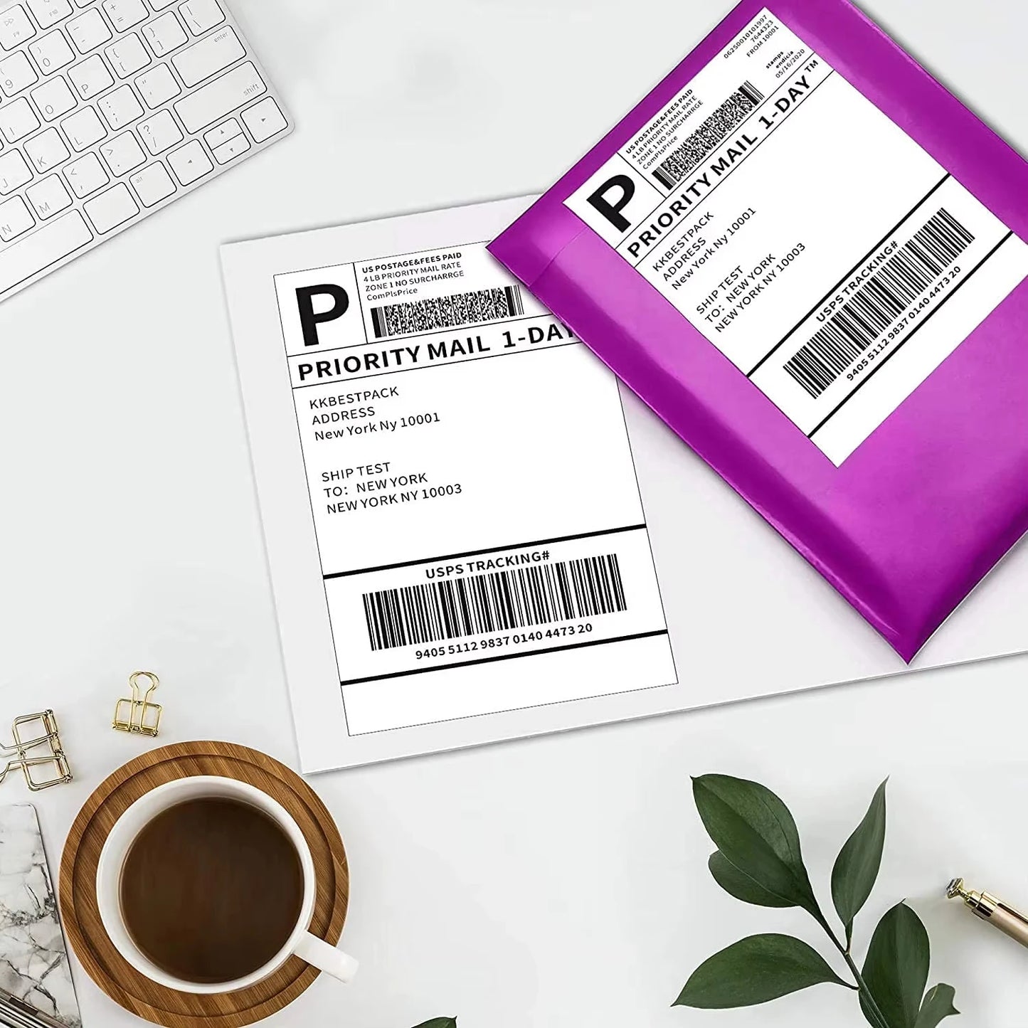 4x6 Inch Thermal Shipping Labels 500 Sheets Self-Adhesive Oil-Proof All-Purpose Sticker Paper for Efficient Labeling and Shipping