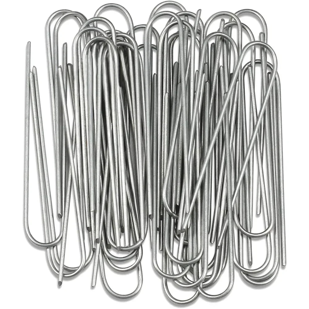 U Type Heavy Duty Garden Staples for Securing Landscape Fencing and Lawn Barriers Galvanized Sod Pins and Ground Stakes